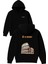 Rome Tasarım Baskılı Oversize Siyah Kapüşonlu Sweatshirt 1