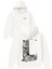 London L Tasarım Baskılı Oversize Beyaz Kapüşonlu Sweatshirt 1