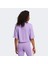 Essentials 3 Stripes Cropped Kadın Mor T-Shirt.- 3