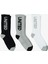 4 Cure Unisex Siyah/gri/beyaz 3'lü Çorap 6