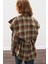 Üçgen Fularlı Oversıze Gömlek Ekose Yeşil 8