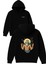 Elektrik Adam Tasarım Baskılı Oversize Siyah Kapüşonlu Sweatshirt 1