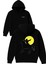 Atlı Okçu Tasarım Baskılı Oversize Siyah Kapüşonlu Sweatshirt 1