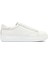 Erkek Beyaz Bağcıklı Kalın Tabanlı Deri Sneaker 25WFD8240FT 1
