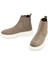 Erkek Bej Kalın Tabanlı Süet Deri Chelsea Bot 25WFD632110 3