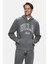 Jepsen Koyu Gri Kapüşonlu Nakışlı Standard Fit Erkek Sweatshirt 1