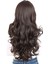 Yoğun Dalgalı Fiber Sentetik Uzun Perçemsiz Peruk-Kahverengi 4