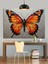 Muhteşem Kelebek Turuncu Kanat Dekoratif Kanvas - Mdf Ahşap Tablo 4