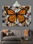 Turuncu Kelebek Uçuşu Dekoratif Kanvas - Mdf Ahşap Tablo 5