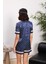 Saten Biyeli Kadın Pijama Takımı - 1325 Lacivert 1