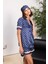 Saten Biyeli Kadın Pijama Takımı - 1325 Lacivert 3