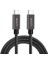 Solid 100W 5A Type C To Type C 3 Metre Hızlı Şarj ve Data Kablosu Halat Örgülü Space Gray 1