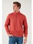 Pamuklu Regular Fit Yarım Fermuarlı Dik Yaka Sweat Erkek Sweat 59052592 5