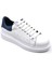 Hakiki Deri Erkek Sneaker Ayakkabı Beyaz Mavi 9838 6