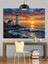 Deniz Feneri Gün Batımı Manzarası Dekoratif Kanvas - Mdf Ahşap Tablo 3
