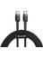 Cafule, 3.0 A Usb-C & Usb-C Şarj & Aktarımı Kablosu, /hızlı Şarj, 1 Metre, Gri/siyah, Catklf-Gg1 1