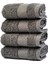| Minerva |%100 Pamuklu 4&apos;lü Misafir Havlusu Seti Antrasit 1
