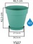 YS07 Yalı Saksı Drenaj Aparatlı Tabaklı Dekoratif Saksı 46,5cm, 46 Litre Mocha 2