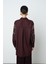 Kadın Önü Boncuk Işlemeki Bordo Renk Oversize Gömlek 5