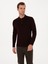 Erkek Bordo Slim Fit Yün Karışımlı Polo Yaka Basic Triko Kazak 50315267-VR014 1
