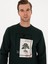 Erkek Koyu Yeşil Regular Fit Baskılı Bisiklet Yaka Sweatshirt 50311402-VR079 2