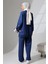 Kadın Lacivert Mevsimlik Penye Alt Üst Spor ve Rahat Ikili Tunik Pantolon Şık Tesettür Takım 3