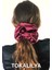 Kadın Lastikli Saten Oversize Xxl [çapı 20CM] Scrunchie Simit Toka 1