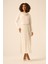 Pileli Uzun Etek Ekru 25156 3