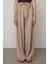 Kadın Düz Renk Beli Lastikli Bol Paça Pantolon 1