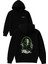 Tasarım Baskılı Oversize Siyah Kapüşonlu Sweatshirt 1