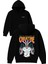 Creatıne Tasarım Baskılı Oversize Siyah Kapüşonlu Sweatshirt 1