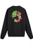 Sırt Baskılı Renkli Bitki Figürlü Sweatshirt 1