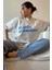 Unisex Baskılı Oversize T-Shirt - Beyaz 3