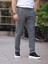 Old Money Slim Fit Pileli Likralı Kumaş Pantolon Erkek Gri Pamuk-Elastan 2