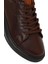 Erkek Kahverengi Bağcıklı Kalın Tabanlı Deri Sneaker 25WFD685318 9