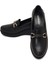 Kadın Siyah Tokalı Dolgu Topuklu Deri Comfort Loafer 25AFD154318 10