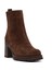 Kadın Kahverengi Fermuarlı Kalın Topuklu Süet Deri Bot 25WFD188410 8