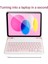 Moveteck Ipad Air 11 Inç 2024 6.nesil Uyumlu Klavyeli Tablet Kılıf Bluetooth Kalem Bölmeli Standlı, Pembe, Tek Ebat, Keyboard-Air6-Pembe 2