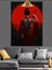 Kırmızı Işıkla Aydınlanmış Japon Kadın Dekoratif Kanvas - Mdf Ahşap Tablo 2