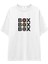 Box Box Box Oversize Tişört - Beyaz 1