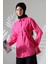Kadın 100% Pamuk Poplin Kumaş Fuşya Tesettür Gömlek 1