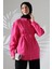 Kadın 100% Pamuk Poplin Kumaş Fuşya Tesettür Gömlek 3