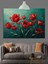 Kırmızı Lale Çiçekleri Dekoratif Kanvas - Mdf Ahşap Tablo 1