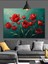 Kırmızı Lale Çiçekleri Dekoratif Kanvas - Mdf Ahşap Tablo 5