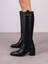 Cleona Siyah Hakiki Deri Kadın Çizme 4