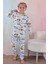 109 Erkek Çocuk Uzun Kollu Bisiklet Yaka Pijama Takım-Beyaz 3