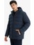 Su İtici Slim Fit Dar Kesim Astarlı Kapüşonlu Fermuarlı Cepli Dolgulu Mont R0216AZ25AU 3