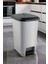 Home Slim Pedallı Çöp Kovası 60 Litre & Büyük Boy Pedallı Çöp Kovası Gri Metalik Gri 2