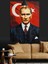 Türk Bayraklı Mustafa Kemal Atatürk Portresi Dekoratif Kanvas - Mdf Ahşap Tablo 1