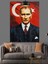 Türk Bayraklı Mustafa Kemal Atatürk Portresi Dekoratif Kanvas - Mdf Ahşap Tablo 4